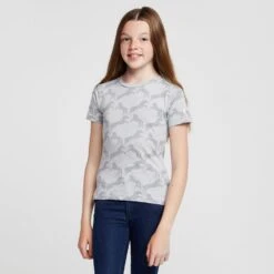 Childs Organic Micky Printed Cotton T-Shirt Ash Grey