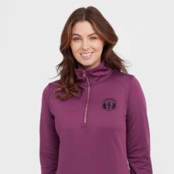 Women’s Stretch ½ Zip Top In Wine -Berghaus Store go 600887 e
